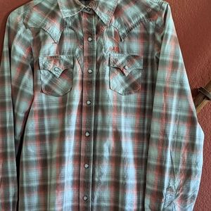 Cruel Girl long sleeve button down shirt. Size Medium.